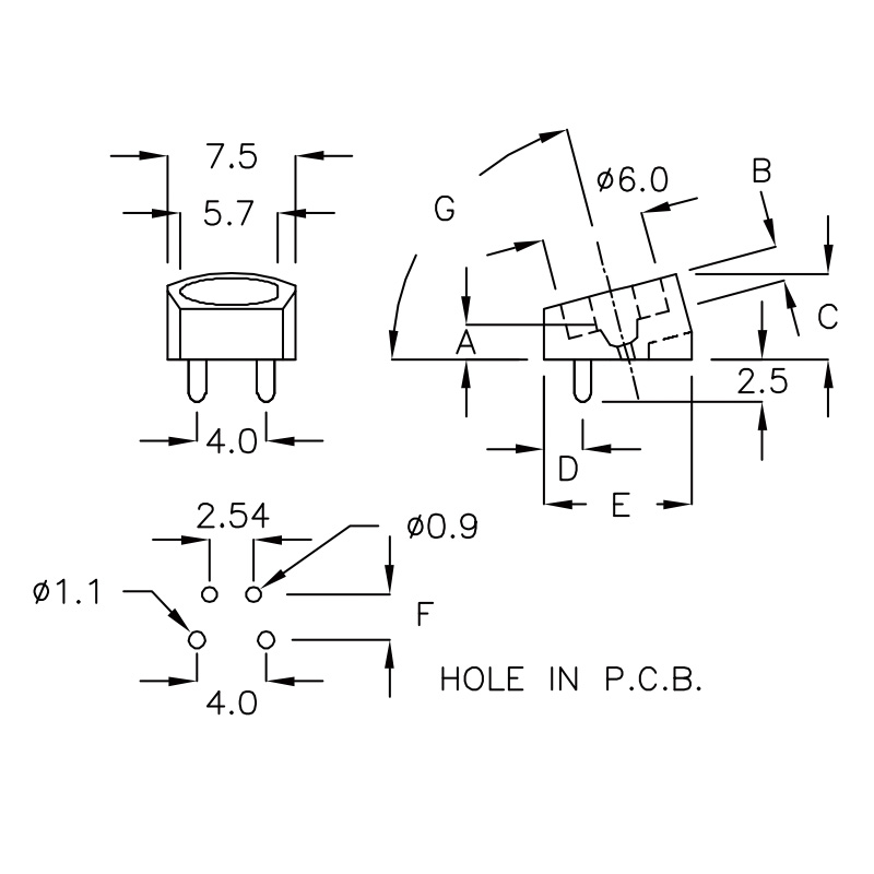 LED Lens Holder LS-LT5-2DF-1